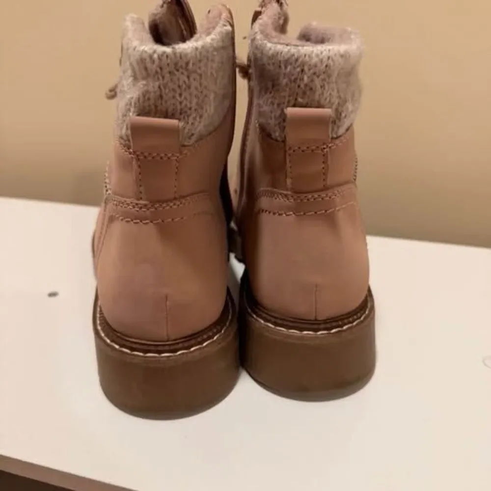 Dusty Rose Lace-Up Boots Size 42 (US Size 10)